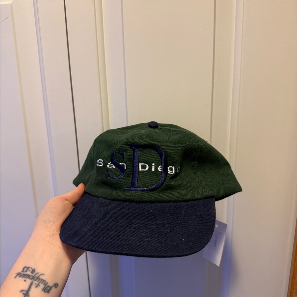 Vintage Green and Navy San Diego Cap